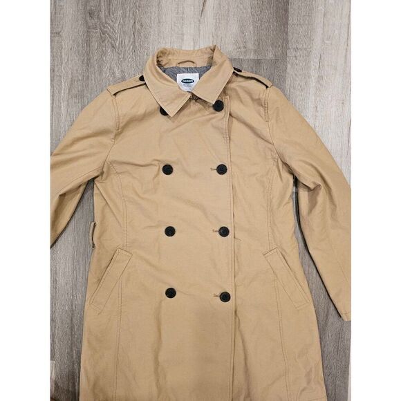 Old Navy Trench Coat Size Medium Tan - Picture 10 of 13